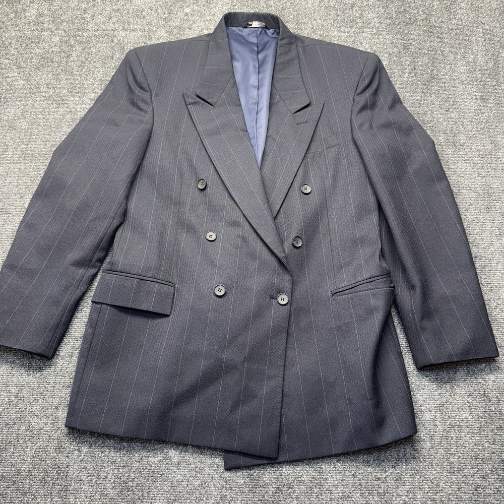Raffinati Gold USA Suit Mens Dark Gray/black Striped Double Breasted No Size